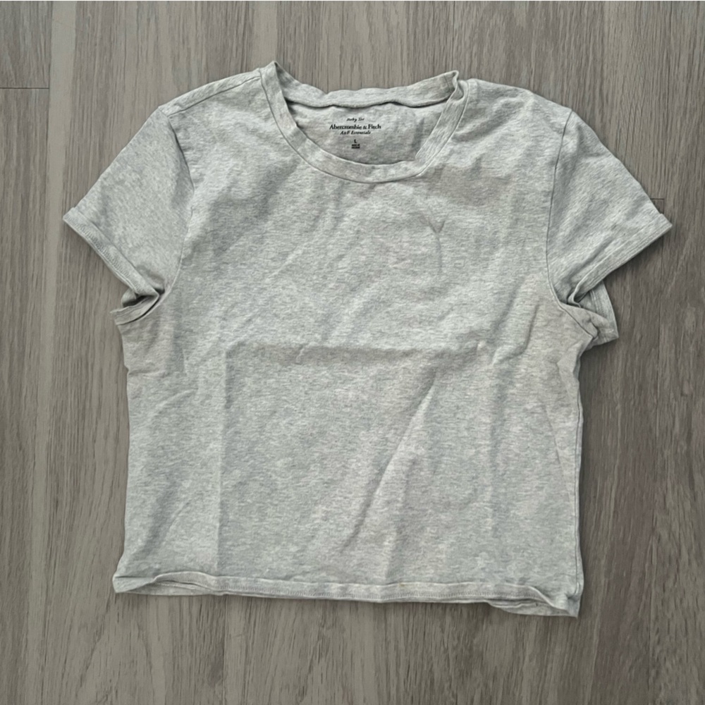 Abercrombie & Fitch Heather Gray Crop Top Large